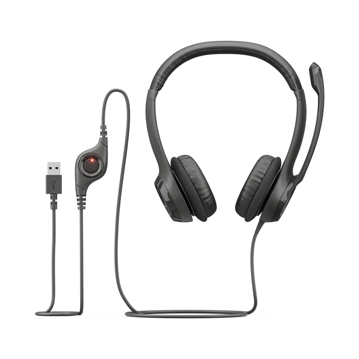Logitech(R) H390 USB Computer Headset - Midnight Black