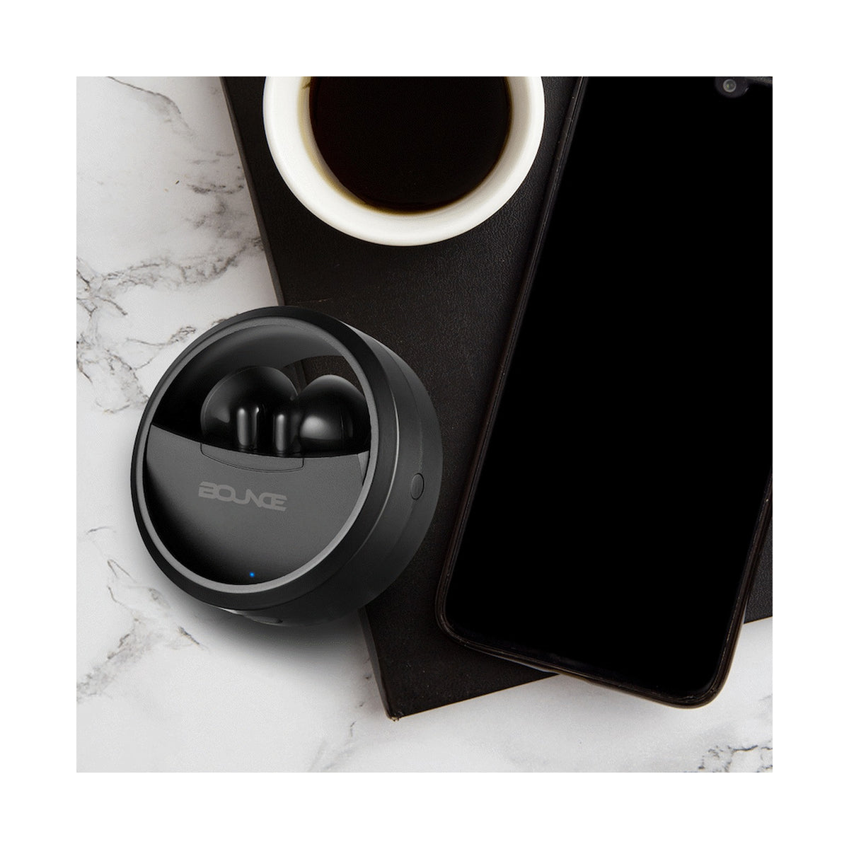 Bounce Proton Series True Wireless Earphones with Charging Case - Black