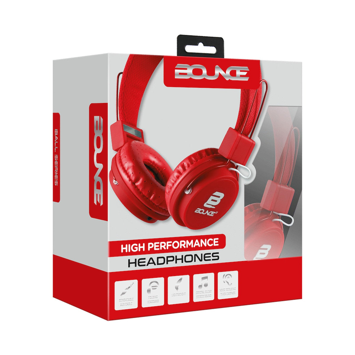 Bounce Ball Headphone - Red