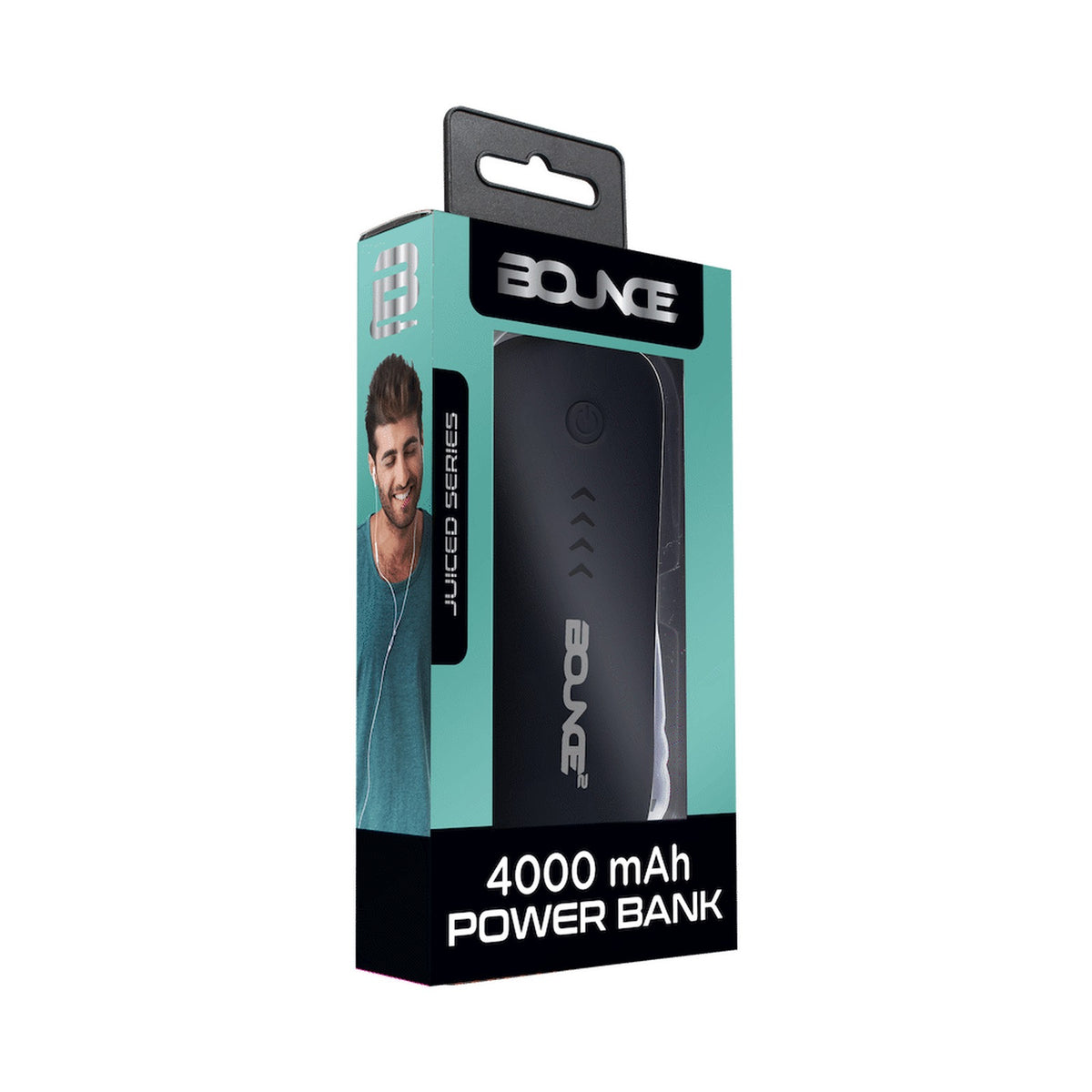 Bounce Juiced 4000mah Power Bank - Black