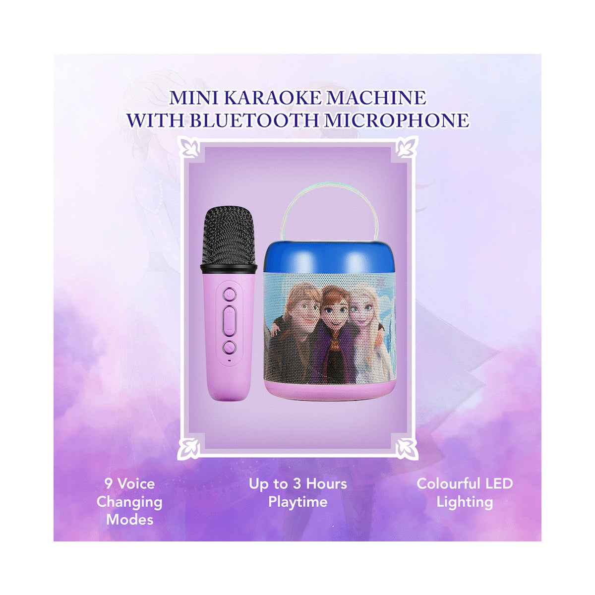 Disney Frozen Cylinder Karaoke Speaker with Bluetooth Microphone
