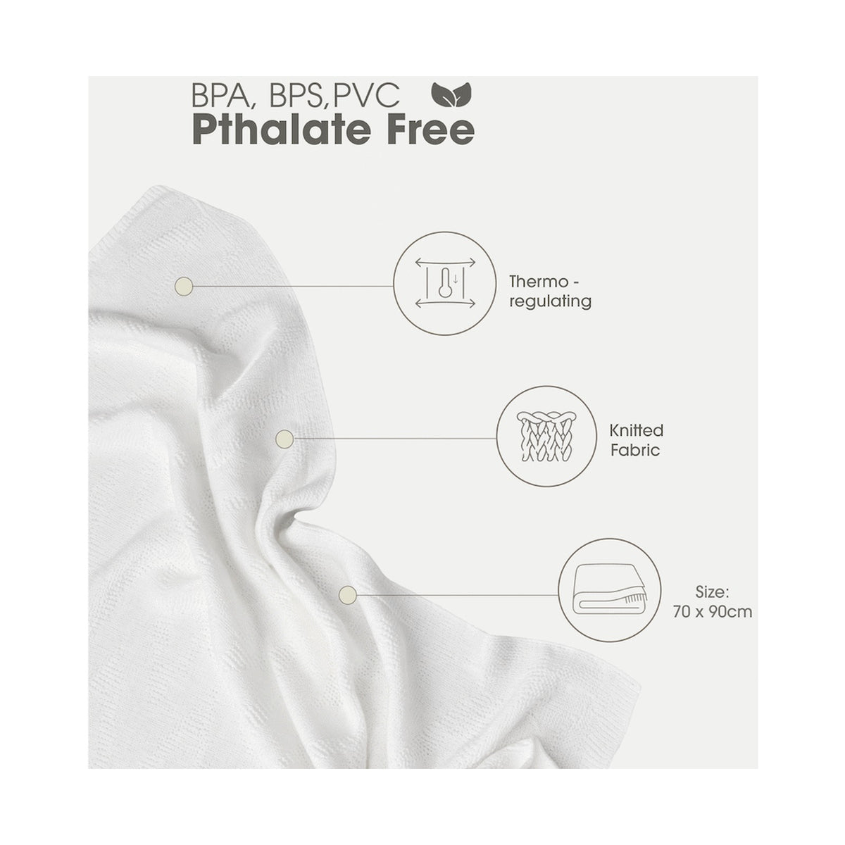 Echo Baby Knitted Baby Blanket - White