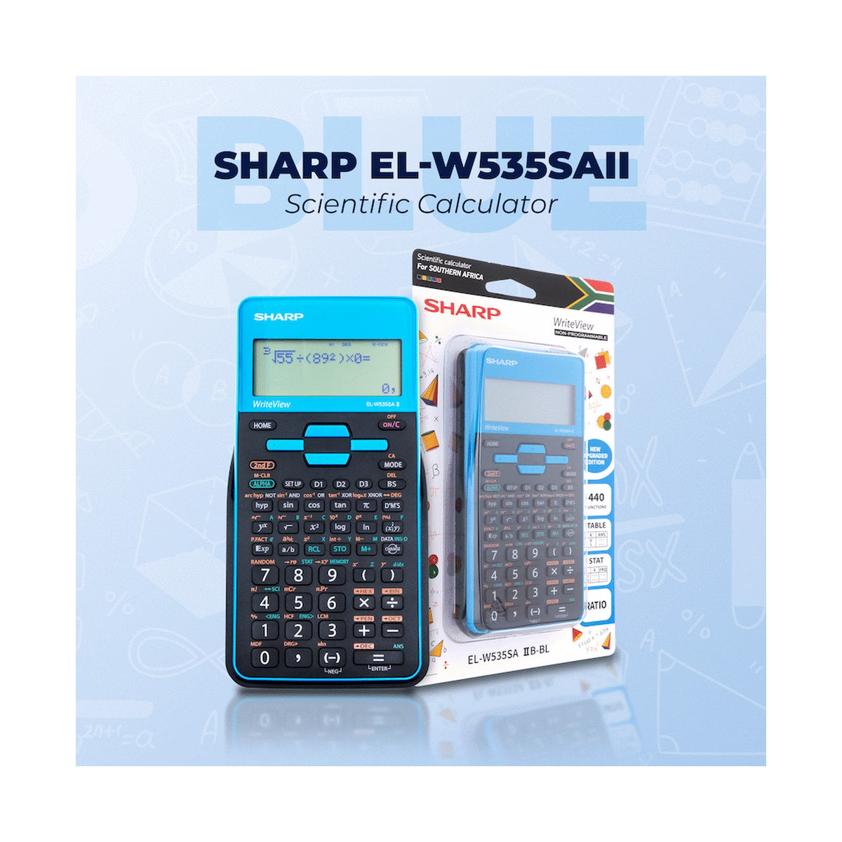 Sharp EL-W535SAII Blue Scientific Calculator