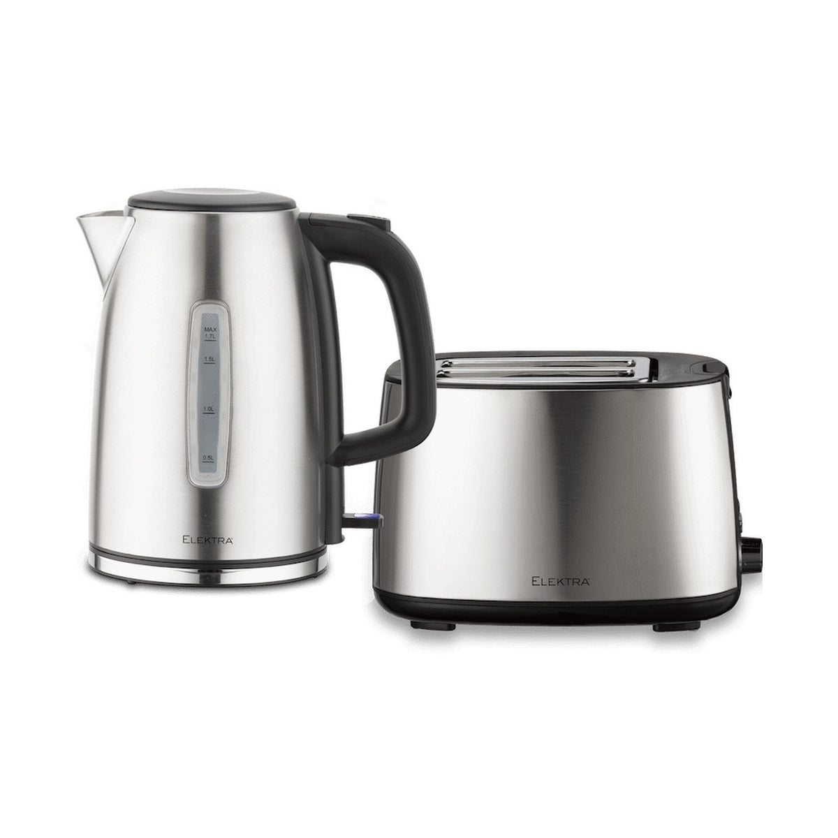 Elektra Kettle and Toaster Breakfast Set - Stainless Steel
