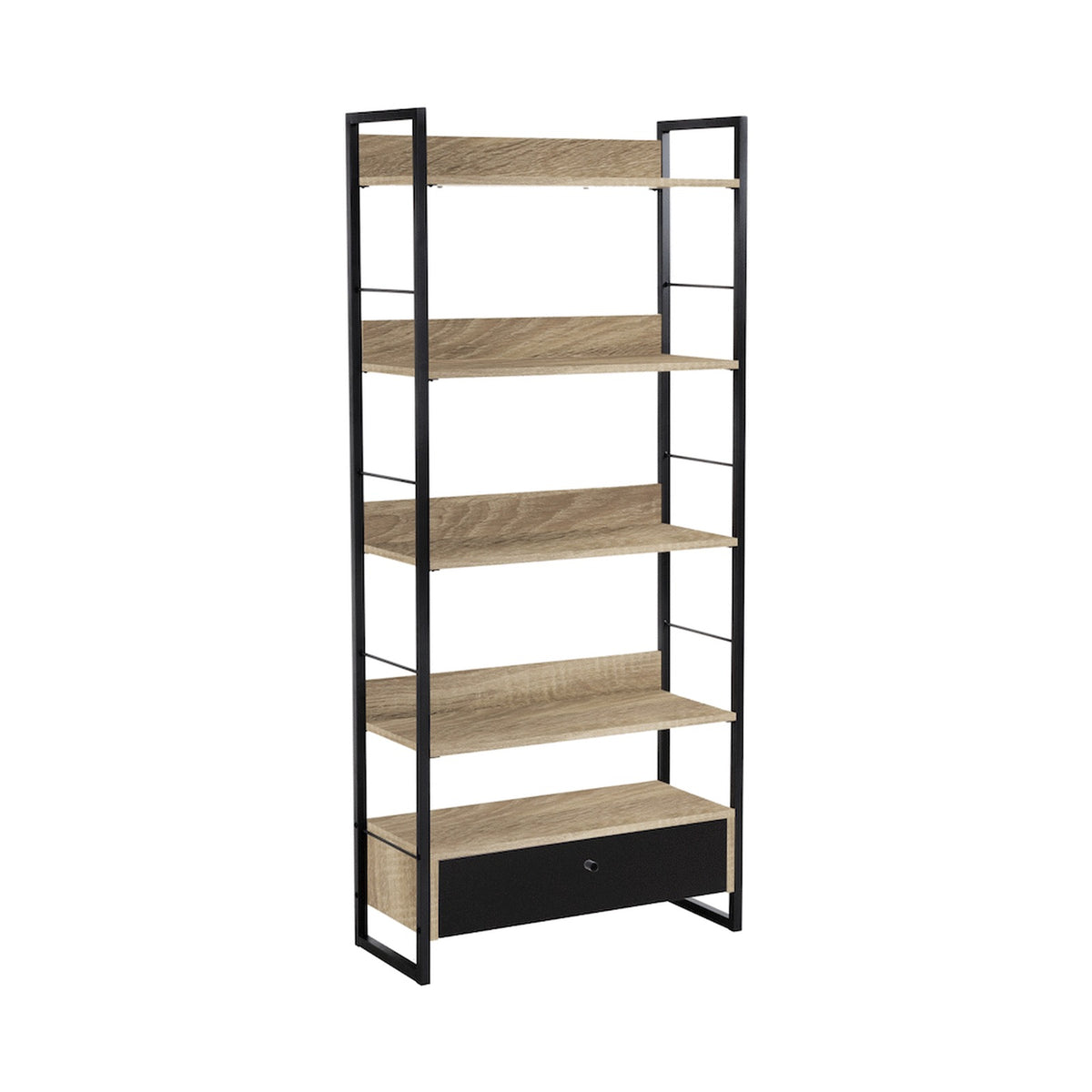 Everfurn Baltic Wide Bookshelf with Large Drawer