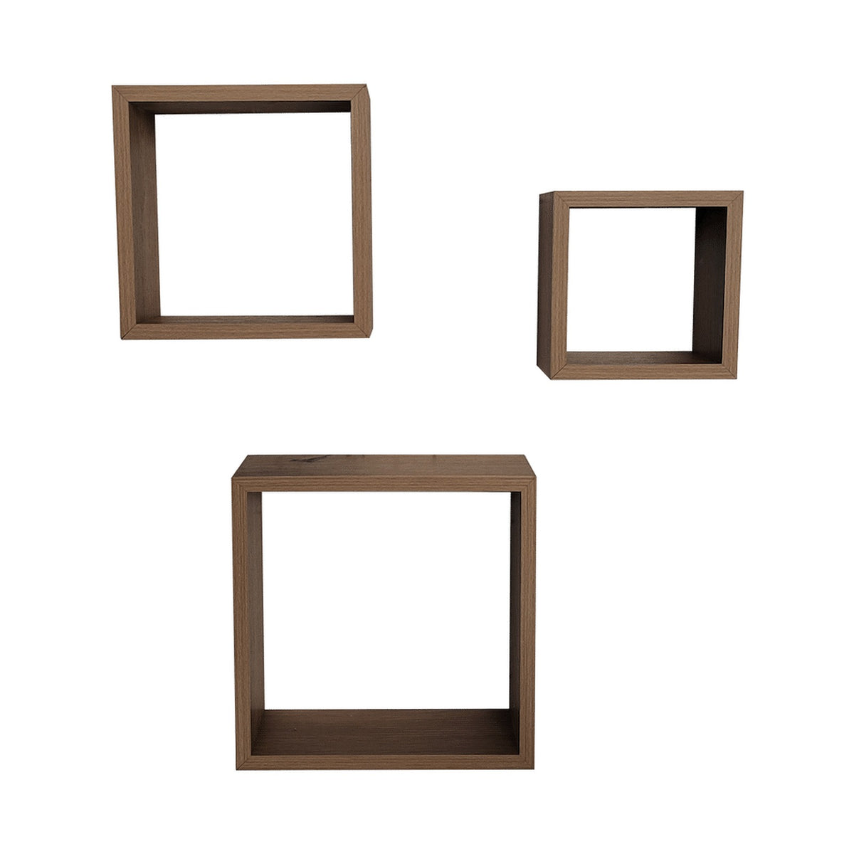 Everfurn Lotus Floating Wall Shelves - Set of 3