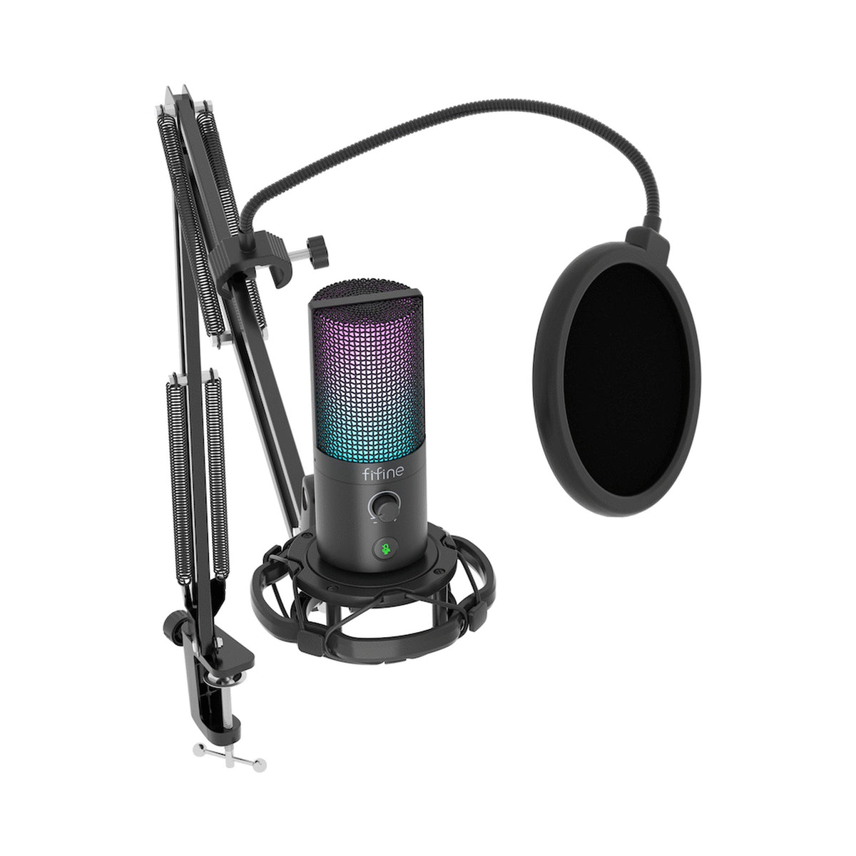Fifine T669 Pro3 USB Microphone with Pop Filter and Boom Arm Stand