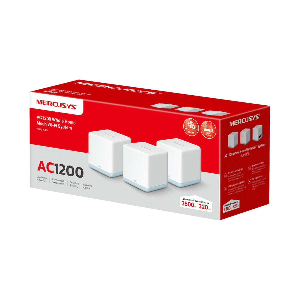 TP-Link Mercusys Halo H30 (3-Pack) AC1200 Whole Home Mesh Wi-Fi System