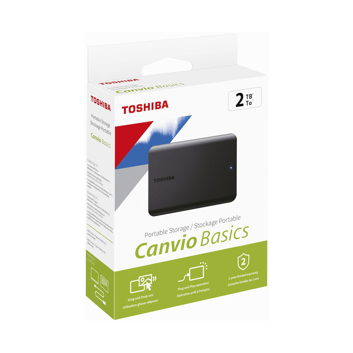 Toshiba Canvio Basics 2tb 2.5" USB 3.2 - Black