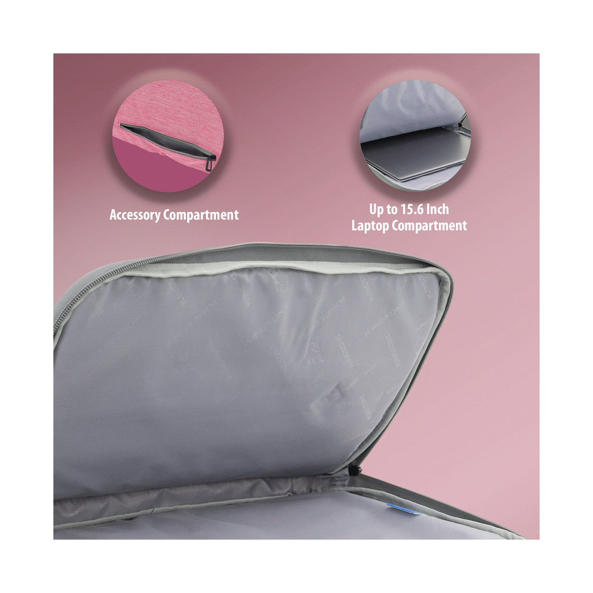 Kingsons 15.6" Ladies Bag Trace Series - Pink