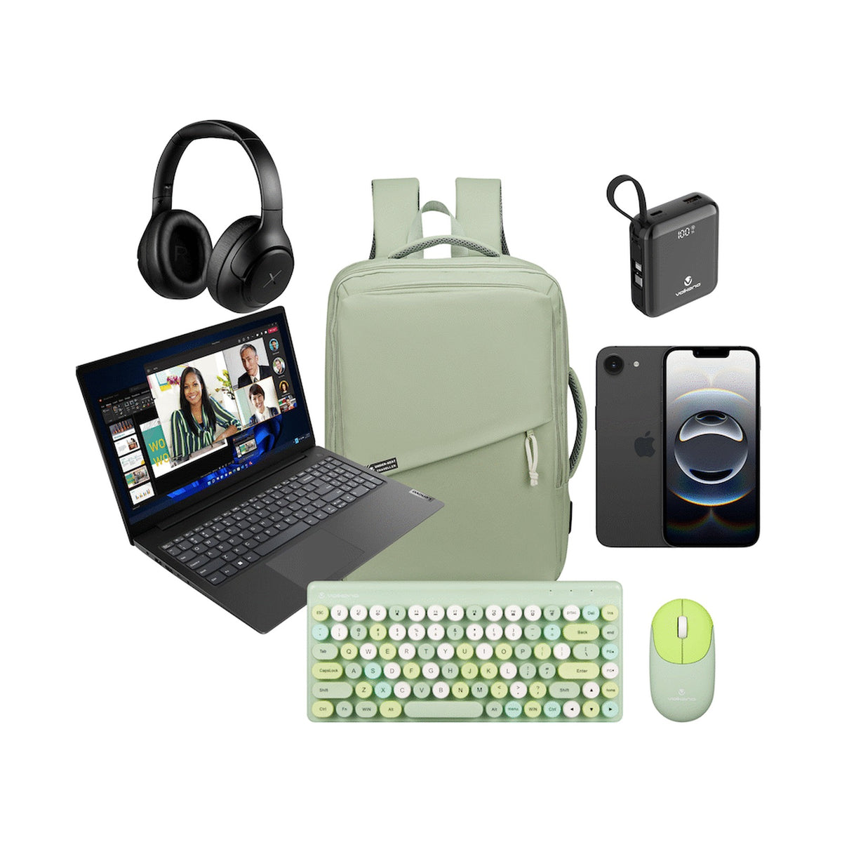 Lenovo V15 AMD R3 8/256 + Iphone 16e (Bag+Headphone+Powerbank+KBM)