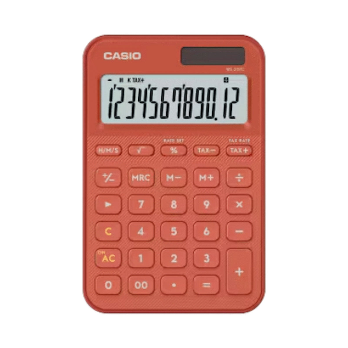 Casio MS-20YC 12 Digit Desk Calculator Red