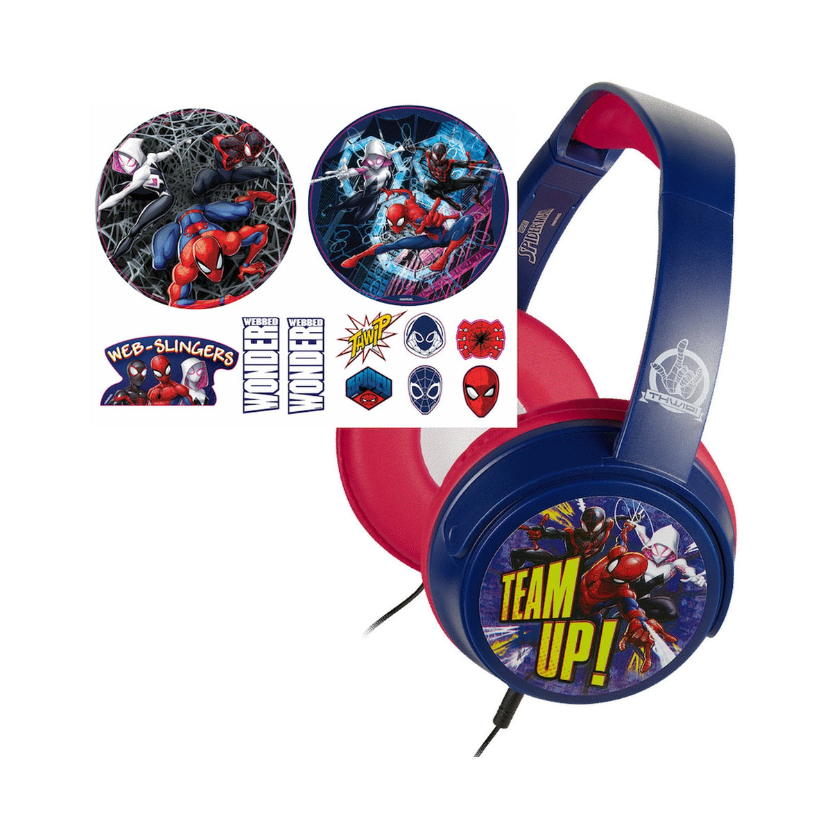 Marvel Spider-Man Wired Headphones with Stickers