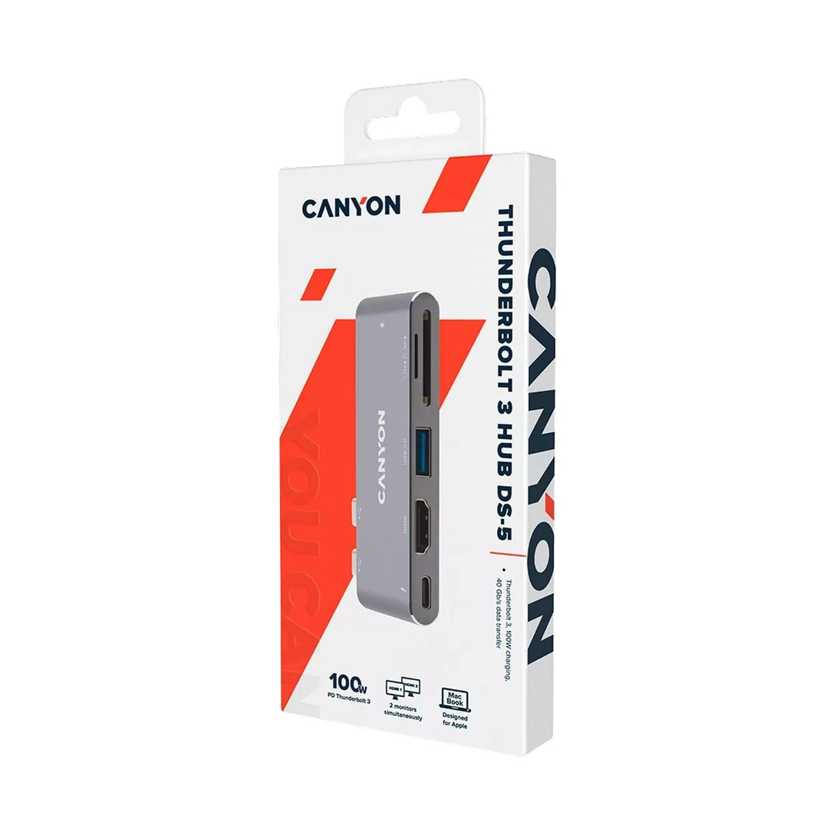 Canyon Hub DS-5 5in1 Thunderbolt 3 4k Space Grey CNS-TDS05DG