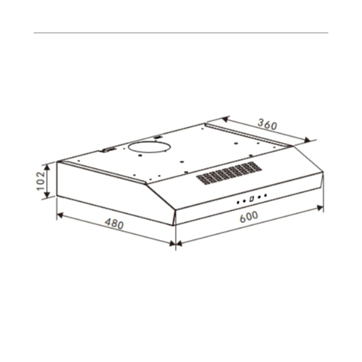Falco 60cm Cookerhood Stainless Steel FAL-60-CHST