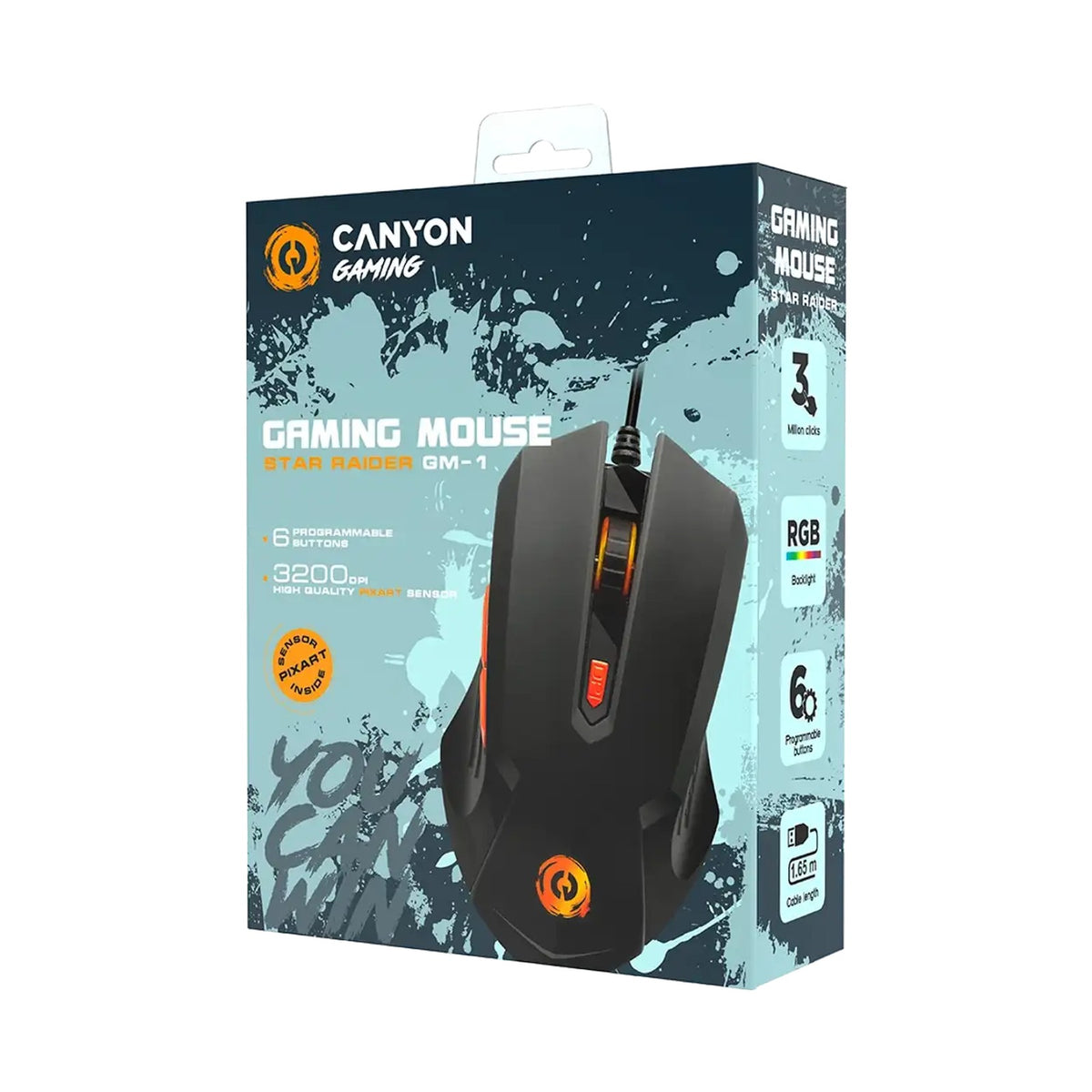 CANYON mouse Star Raider GM-1 RGB 6buttons Wired Black CND-SGM01RGB