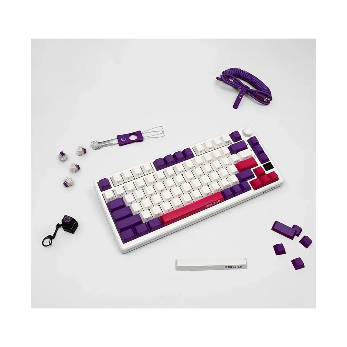 LORGAR KBP7075W Wireless Mechanical Gaming Keyboard Pro White LRG-KBP7075W-WH-US