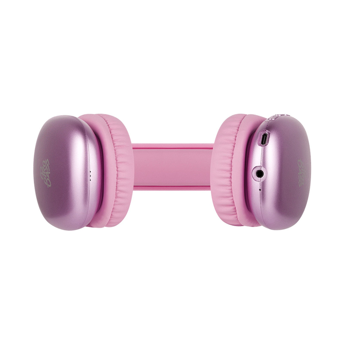 Pro Bass Retro Bluetooth Wireless Headphone with PU Case - Pink