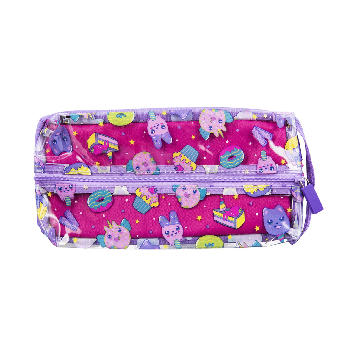 Quest Clear PVC Pencil Case - Sugar Purple