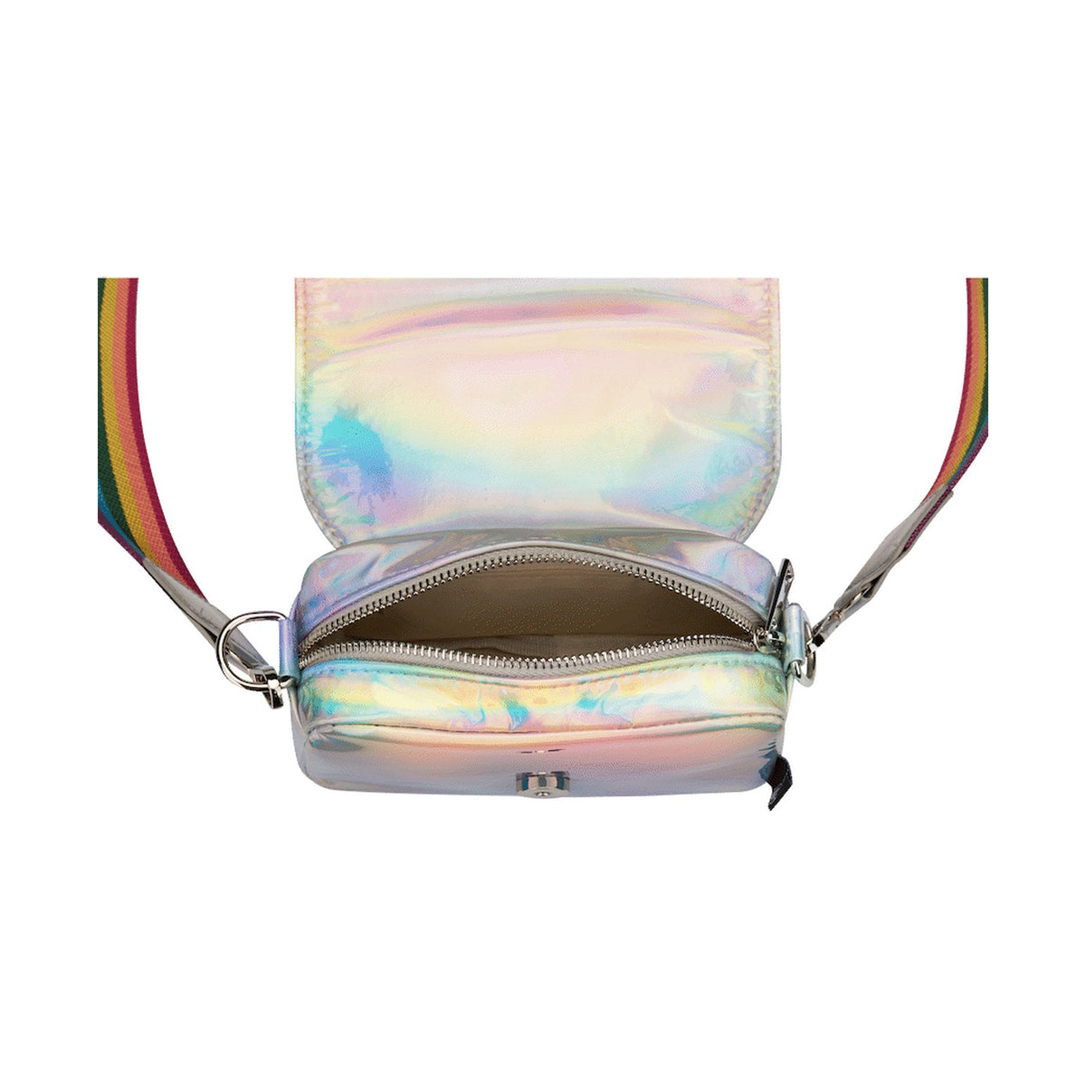 Quest Rainbow Cross Body Bag - Silver