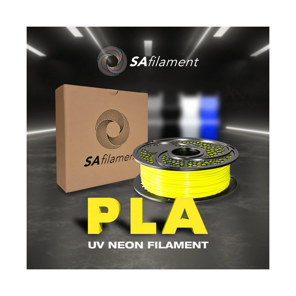 SA Filament PLA UV Neon Filament 1kg - Lunar Yellow