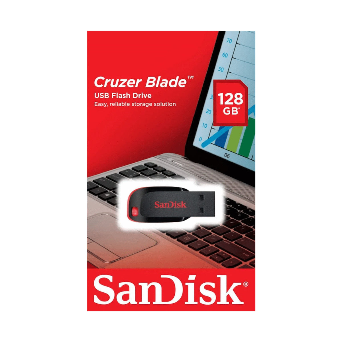 SanDisk Cruzer Blade 128gb USB2.0 Flash Drive