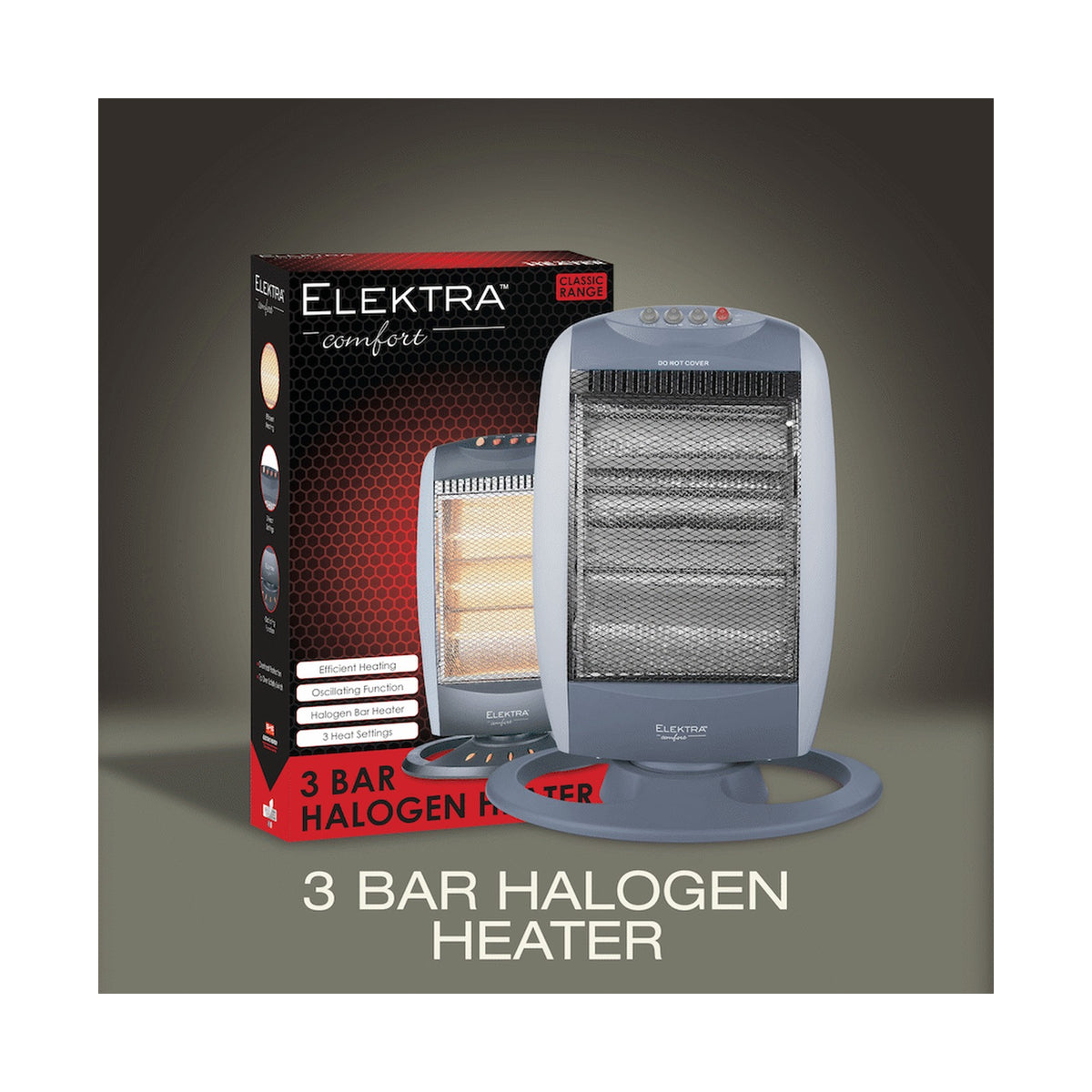 Elektra 3 Bar Halogen Heater