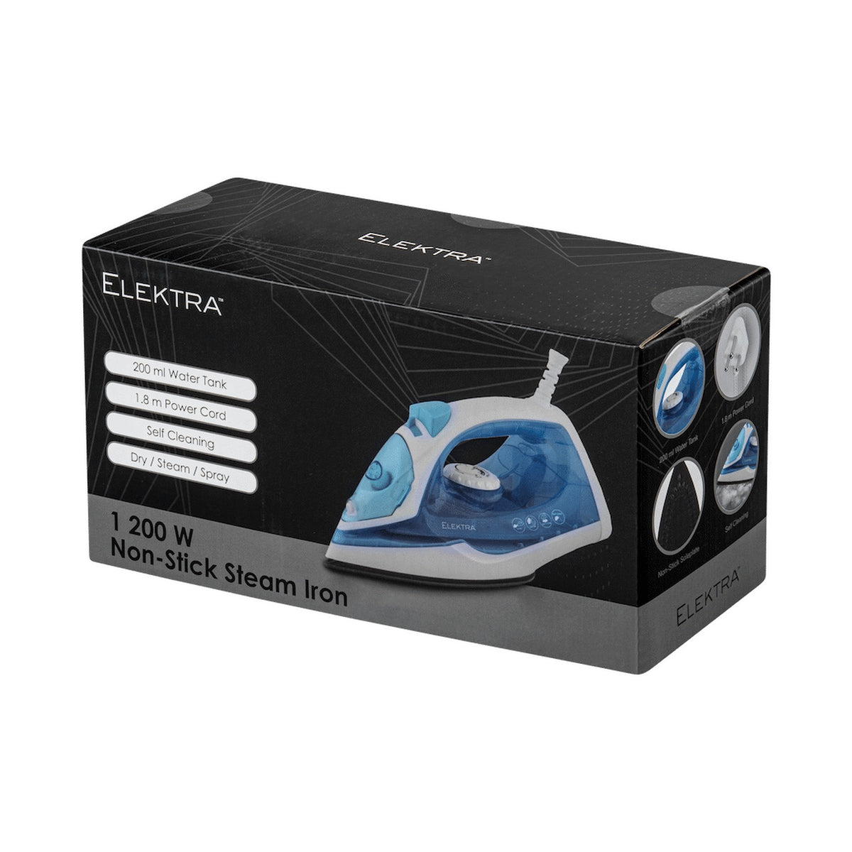 Elektra - 1200w Non-Stick Steam Iron