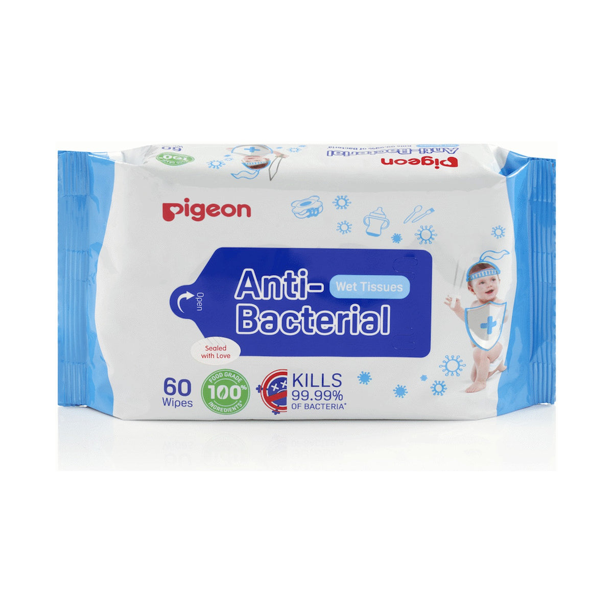 Pigeon - Anti-Bacterial Wipes 60's