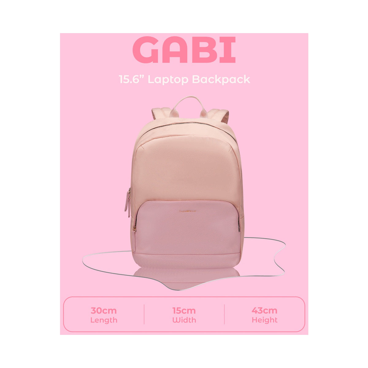 SupaNova Gabi 15.6" Laptop Backpack - Pink