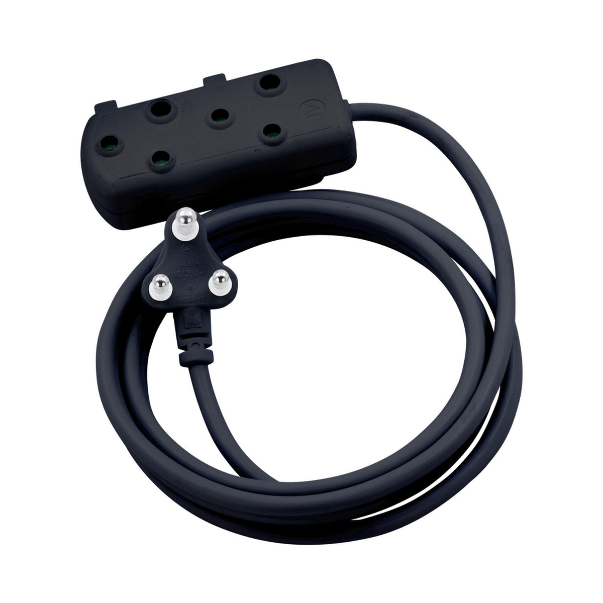 Switched Heavy Duty Side by Side (SBS) Extension Leads 5m - BK