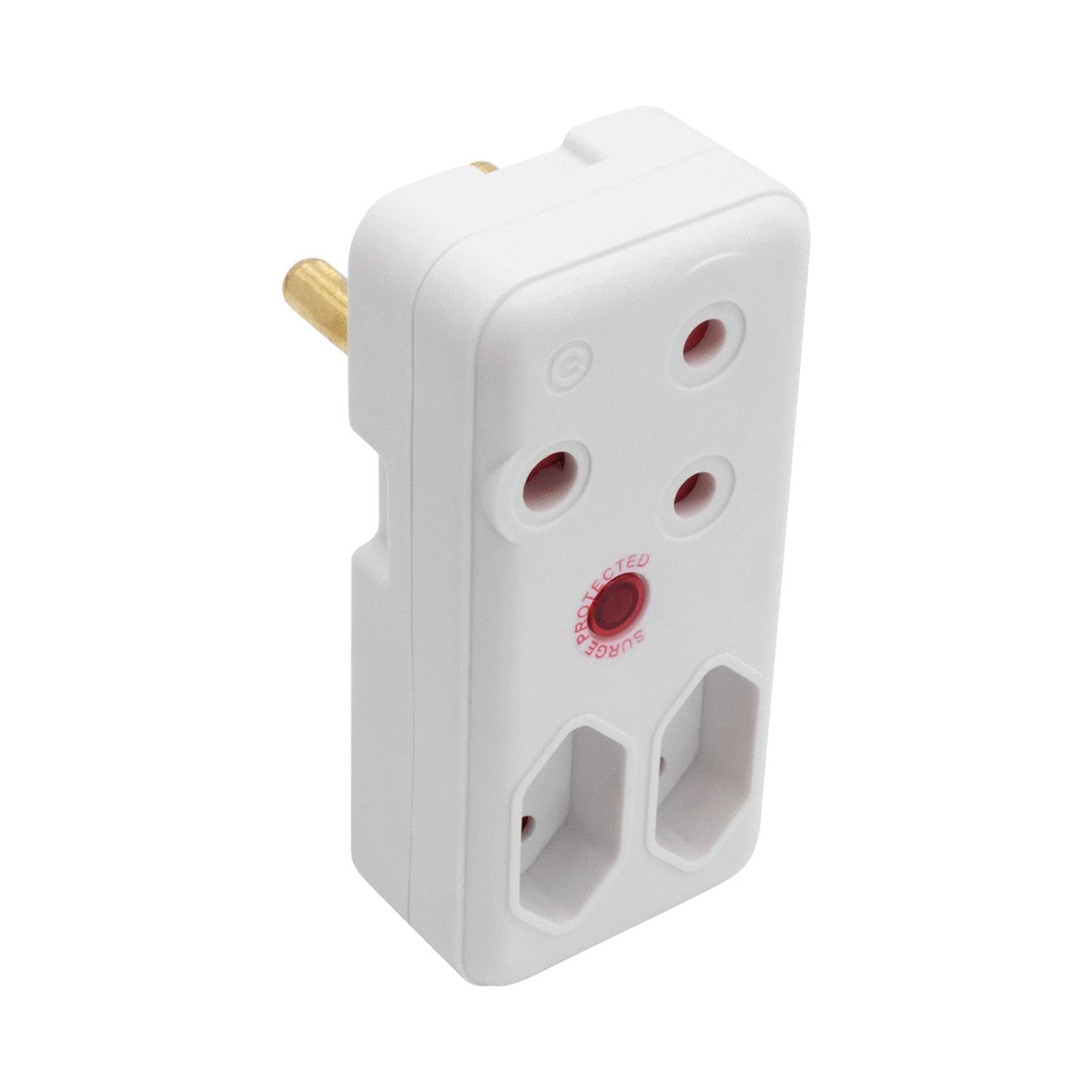 Switched 3-Way Medium Surge Adaptor - White