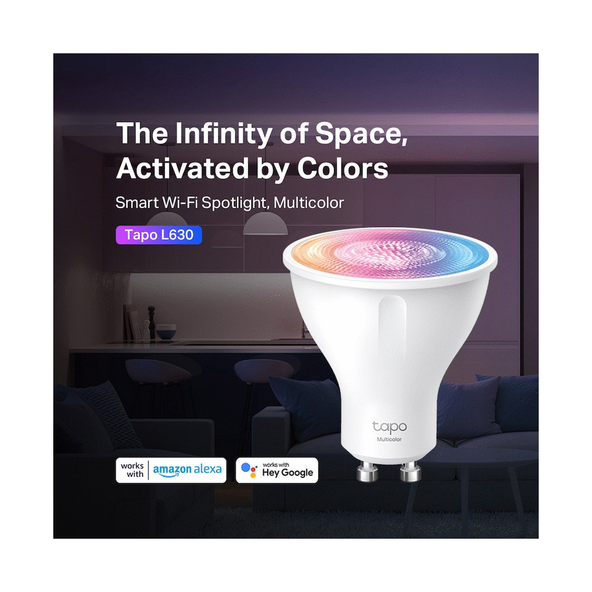 TP-Link Tapo L630 3.7w Smart Wi-Fi Multicolour, Dimmable, GU