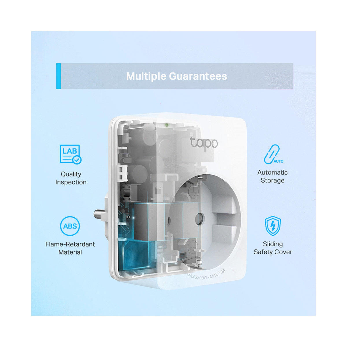 TP-Link Tapo P100 (1-Pack) Wi-Fi 2.4G (1T1R), BT Onboarding