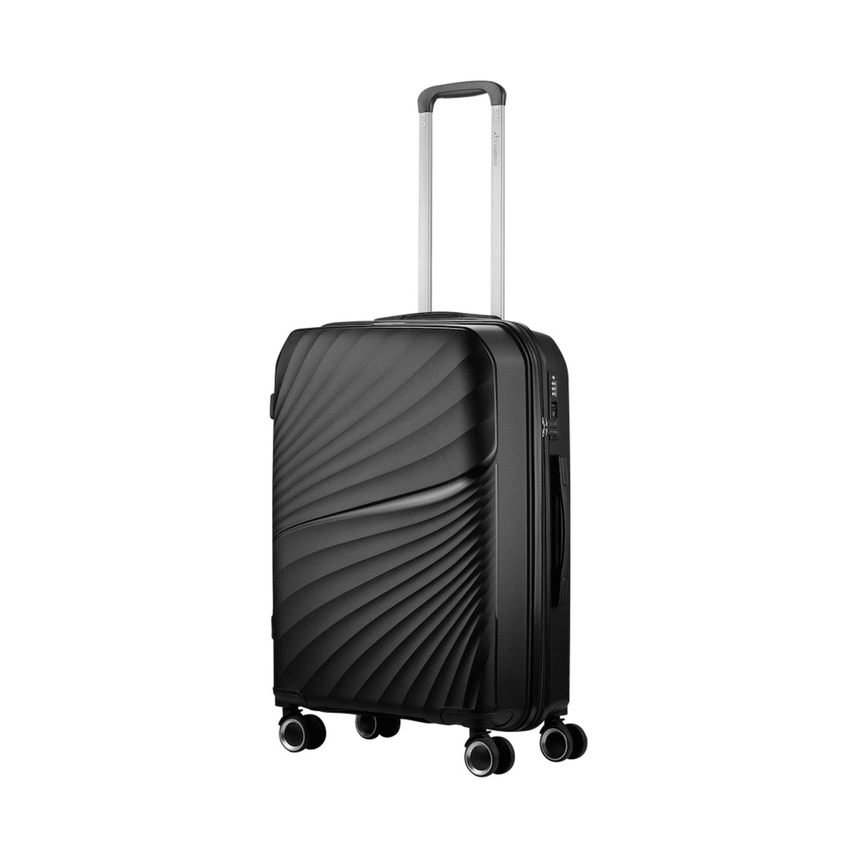 Travelwize Quartz PP 66cm 4-Wheels Spinner Luggage - Black