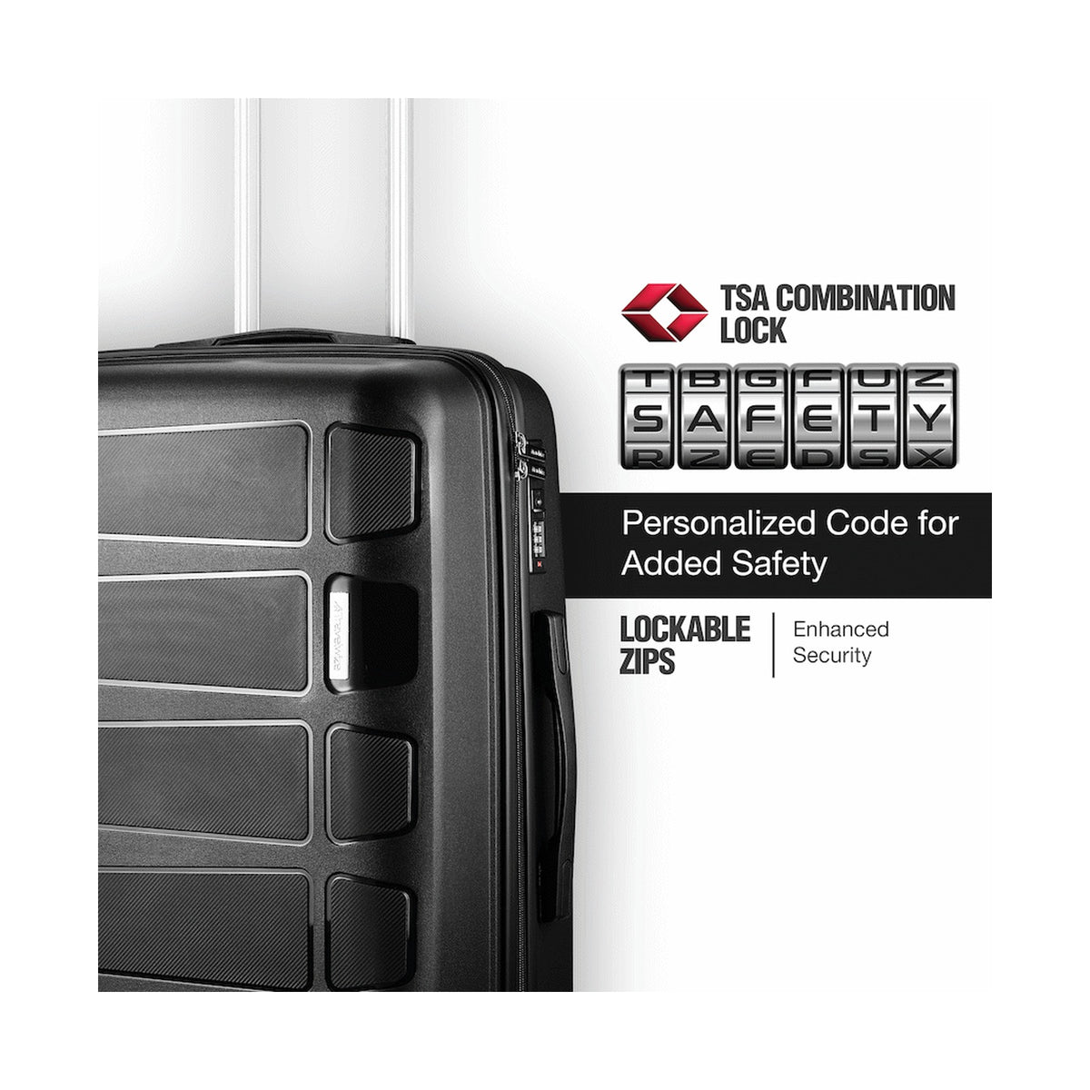 Travelwize Tourer PP 65cm 4-wheel Spinner Luggage Black