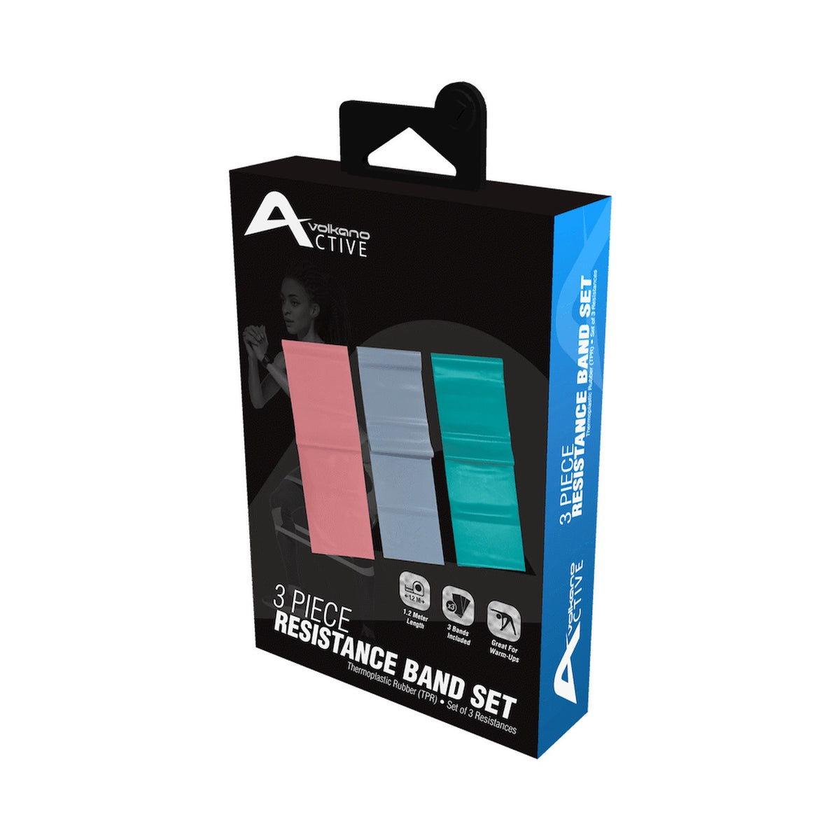 Volkano Active Resistance Bands 3 Pc Set - Pastel