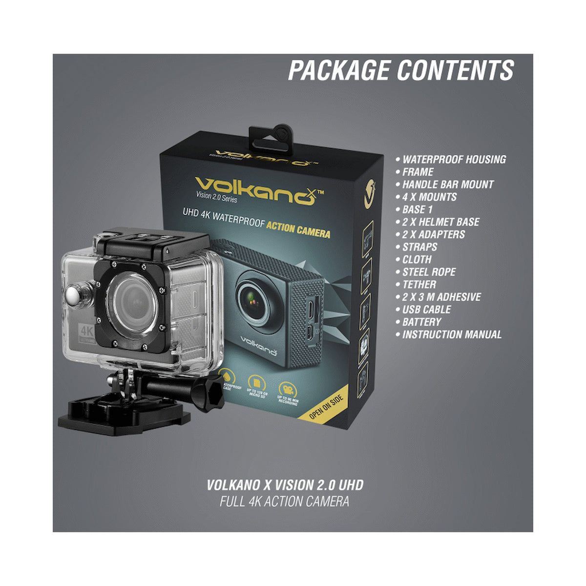 VolkanoX Vision 2.0 UHD 4K Action Camera