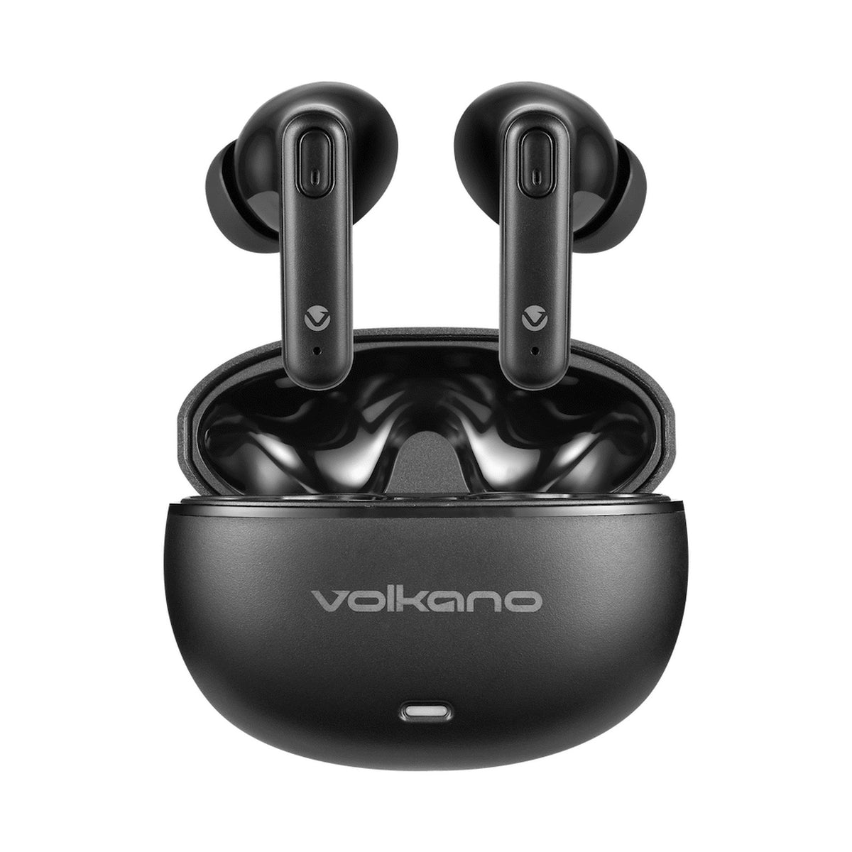 Volkano Pulse Series True Wireless Earphones with Charging Case - Black