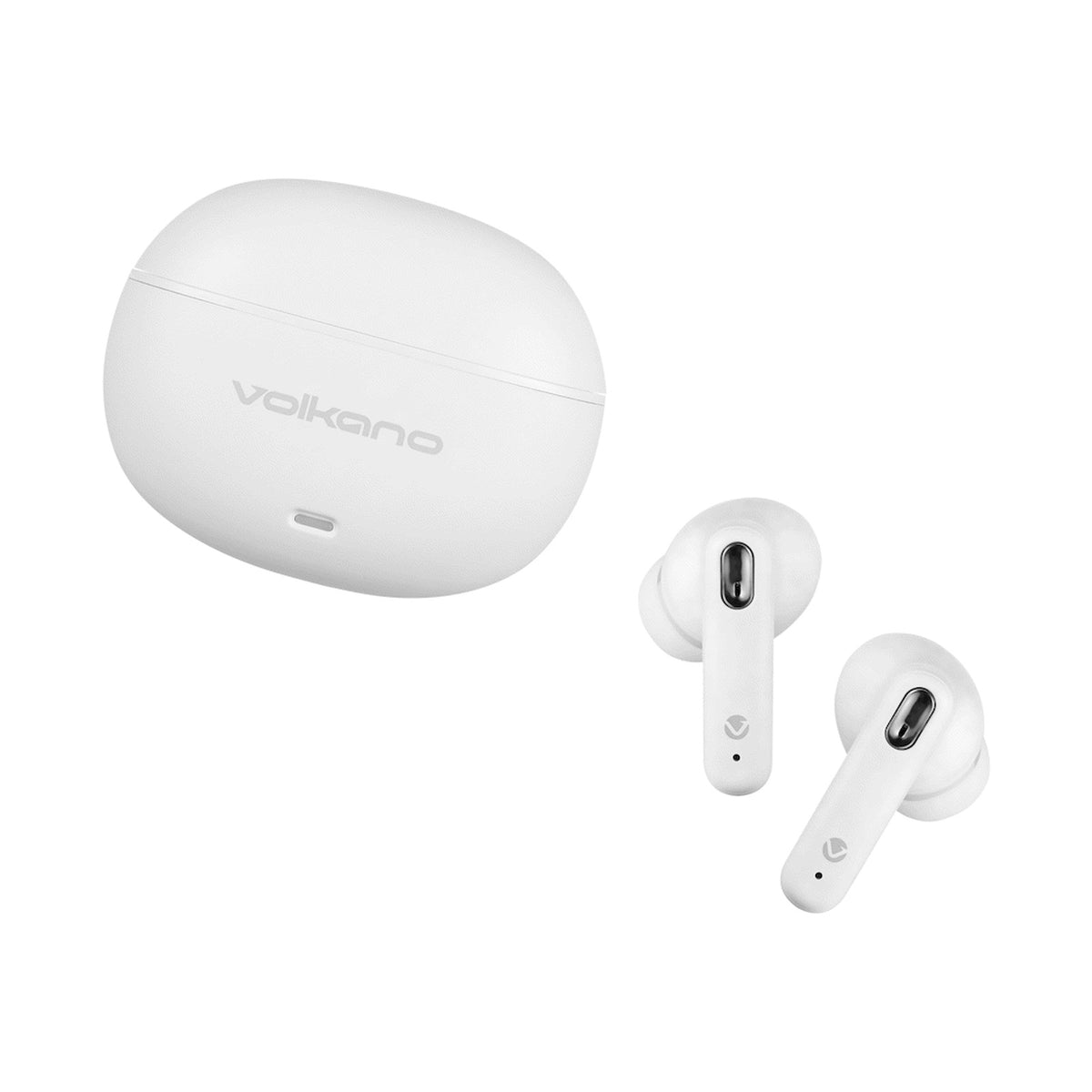 Volkano Pulse Series True Wireless Earphones with Charging Case - White