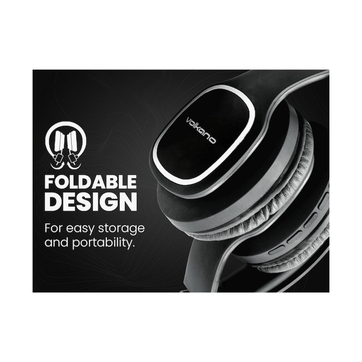 Volkano Phonic Series Bluetooth Full Size Headphones - Black