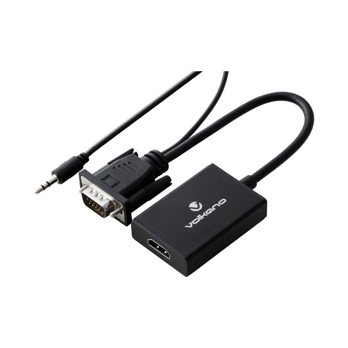 Volkano Append series VGA male to HDMI female converter, 10cm cable, with Sound