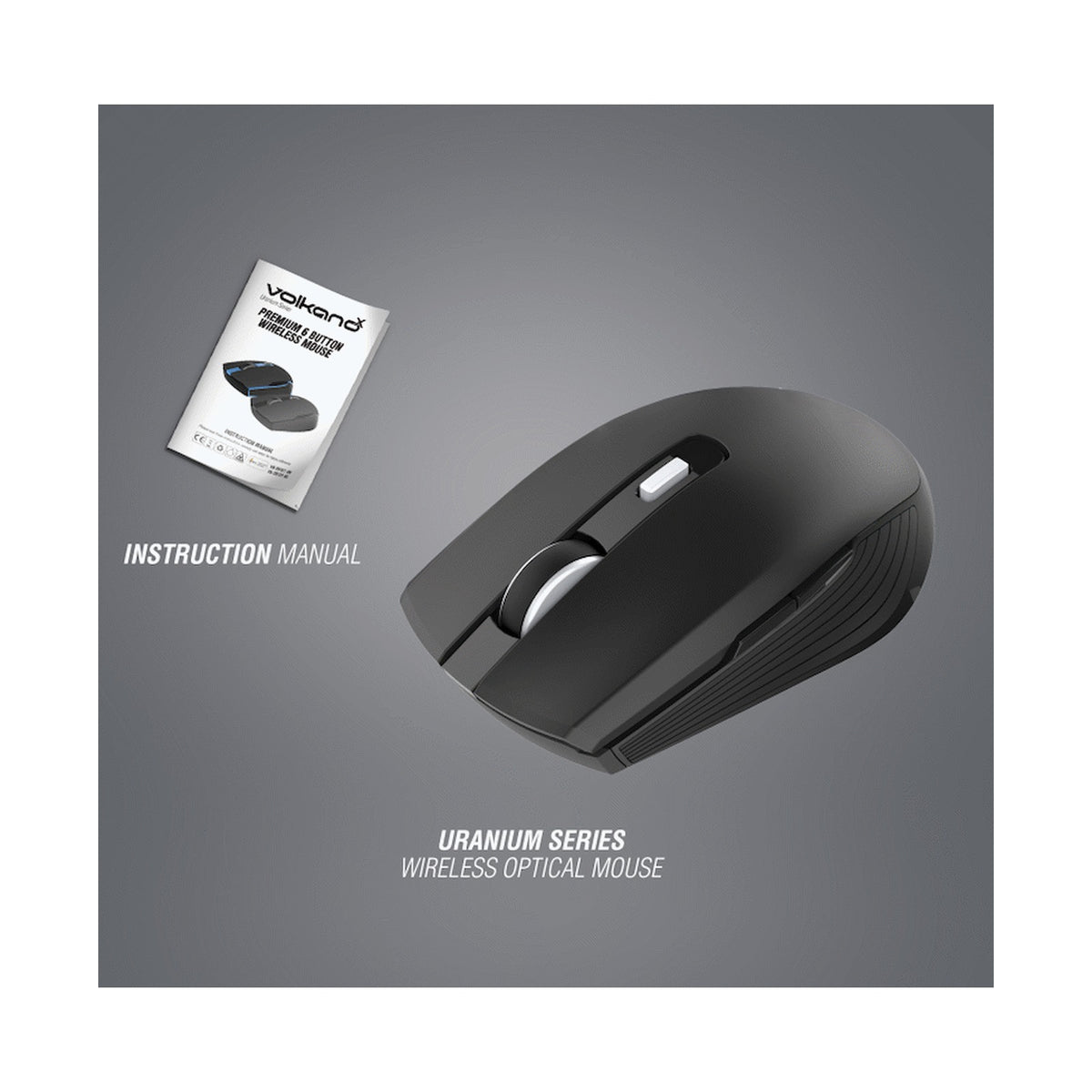 VolkanoX Uranium Series 6 Button Wireless Mouse - Black