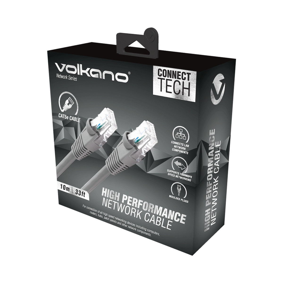 Volkano Network Series RJ-45 Network Cable - CAT5 - 10m