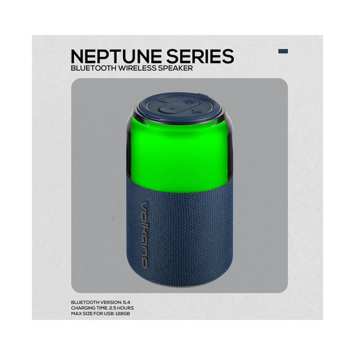 Volkano Neptune Bluetooth Wireless Speaker - Blue