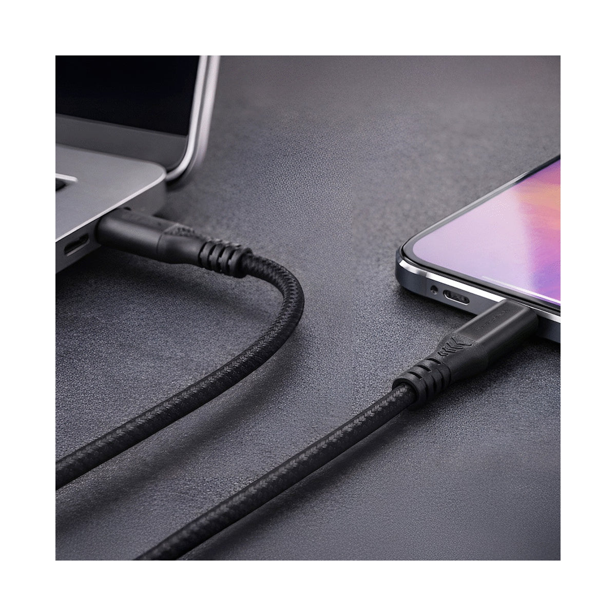 Volkano Weave Series USB C to USB C 240W 20Gbps 2m-black