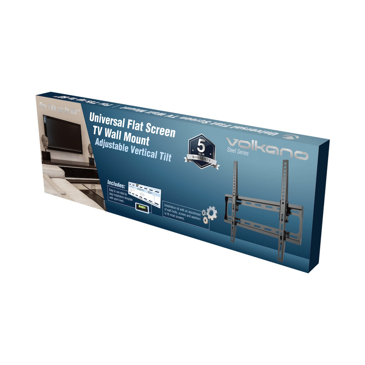 Volkano Steel series TV Wall Mount Tilt 27~55 inch - black