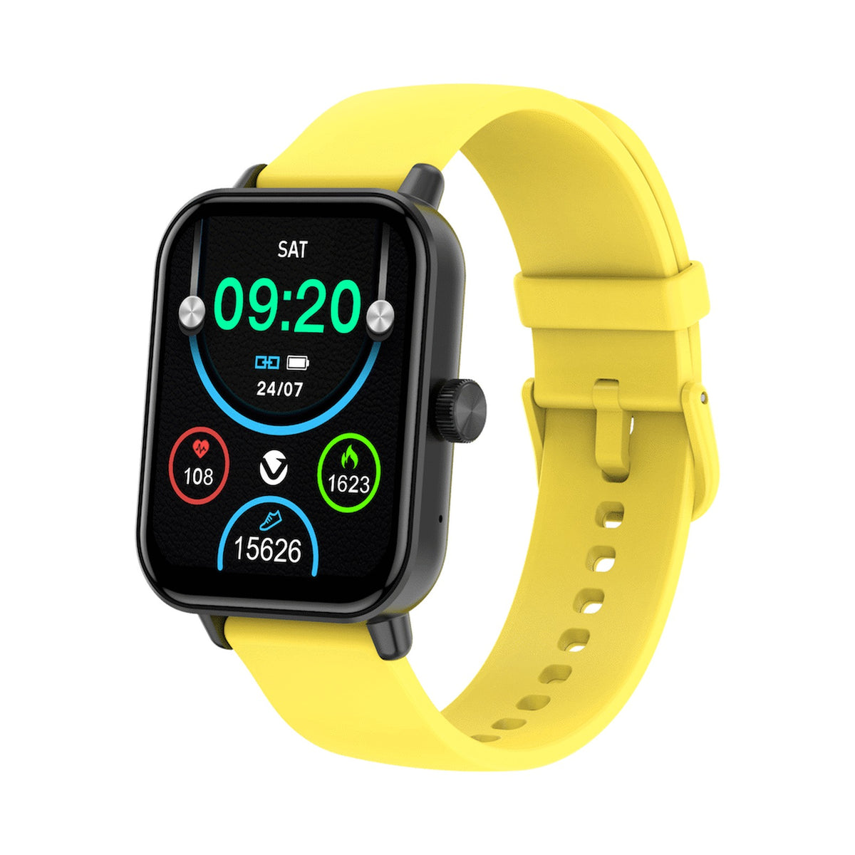 Volkano Chroma Series Smartwatch with Yellow Strap