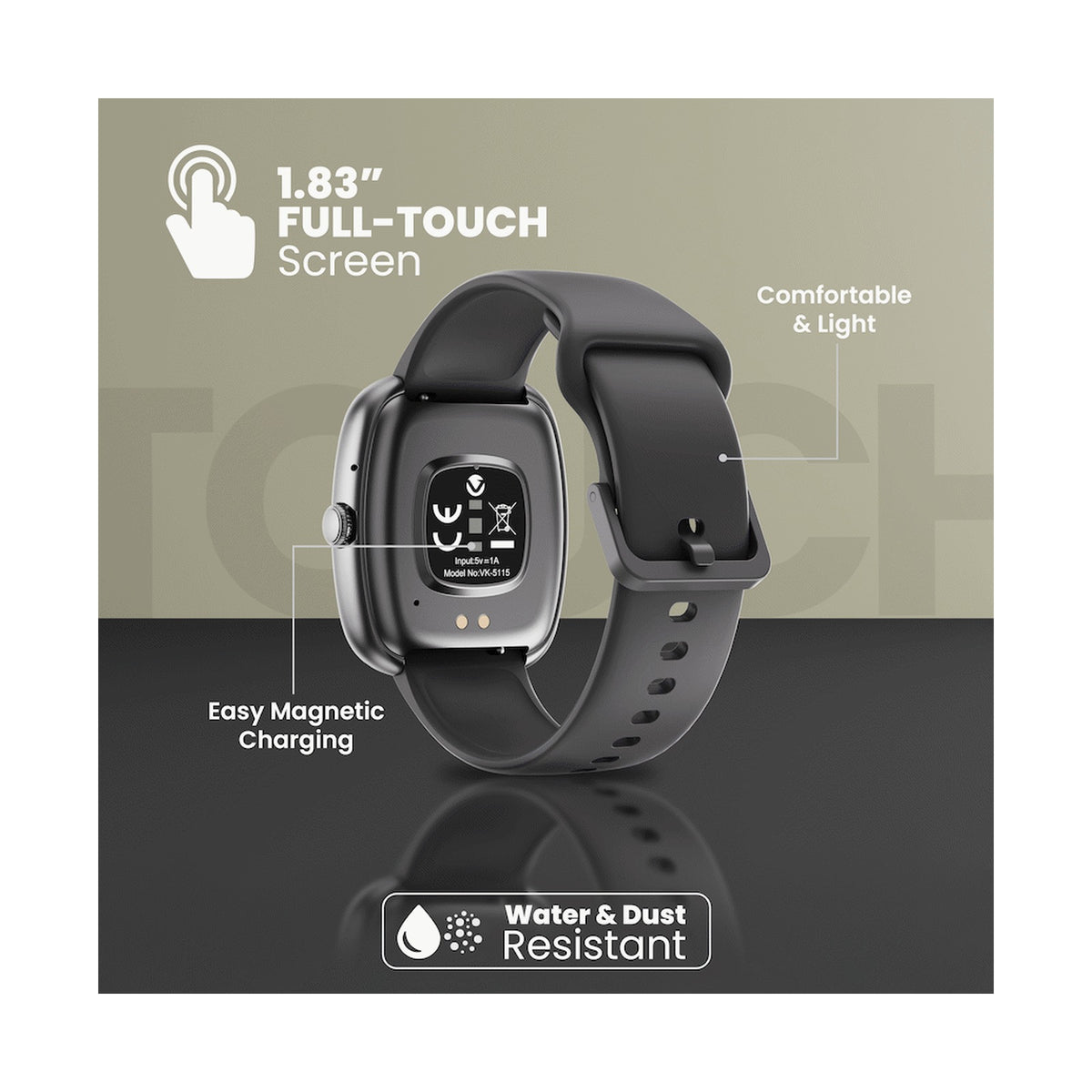 Volkano Elevate Series Smartwatch - Black