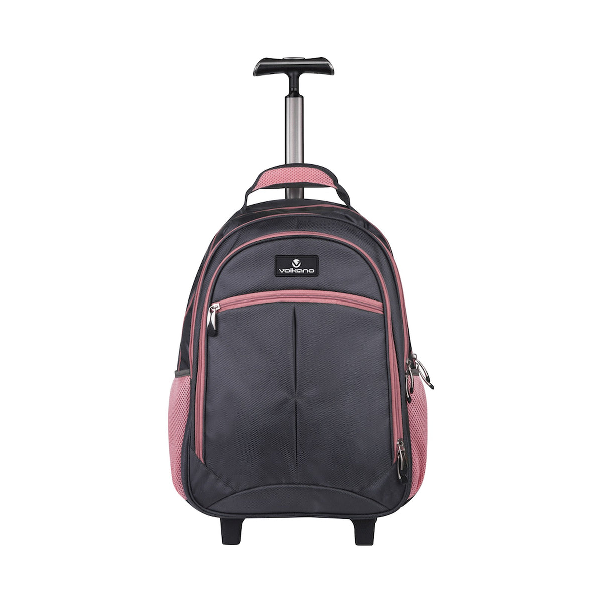 Volkano Orthopaedic Trolley Backpack 35l - Dark Grey/Pink
